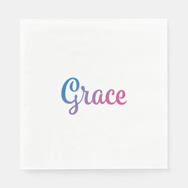 Grace Stylish Cursive Napkins (Front)