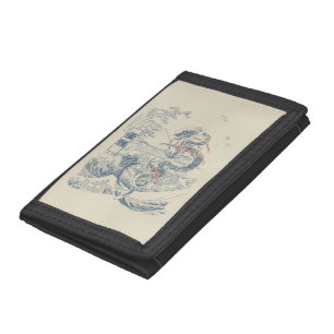 Grace - Traditional Japanese Streetwear Design Tri-fold Wallet