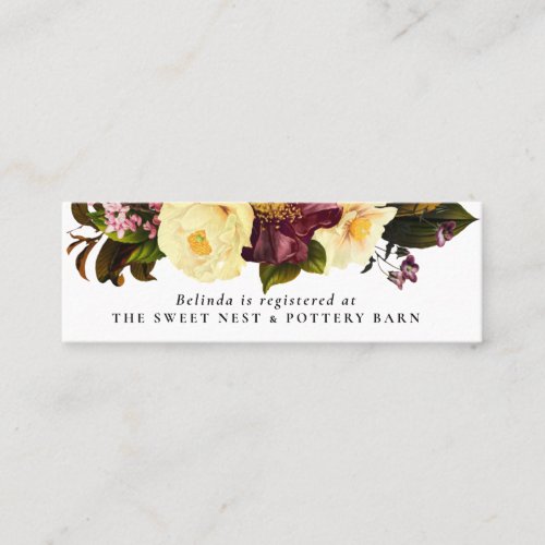 Grace Vintage Bridal Registry Insert Cards