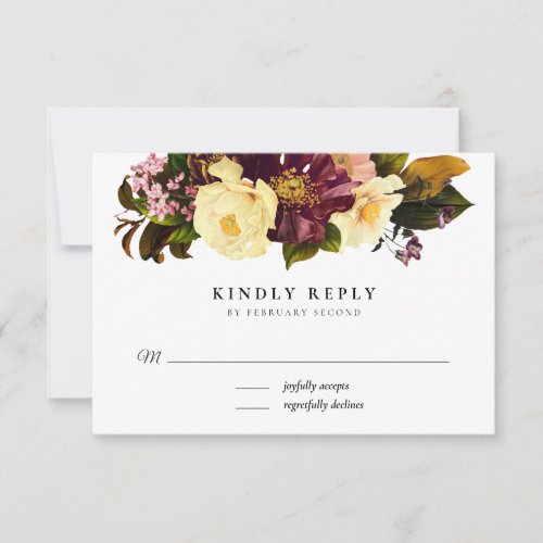 Grace Vintage Wedding RSVP Cards