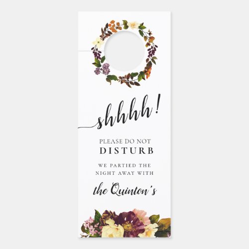 Grace Vintage Wedding WelcomeDo Not Disturb Door Hanger