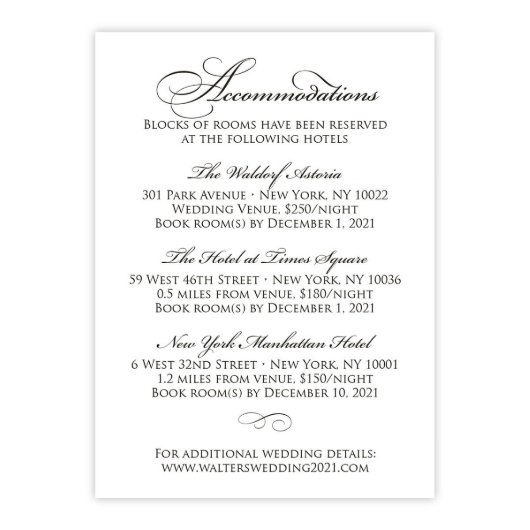 Grace Wedding Invitations (Directions)