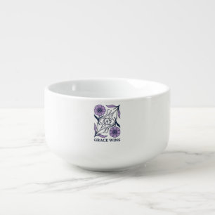 Grace Wins Floral Christian Vintage Engraving Tee_ Soup Mug