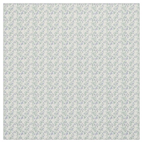 Graceful 1940s Vintage Bluebell & Muted Teal  Fabric