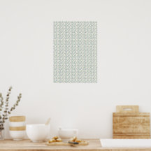Graceful 1940s Vintage Bluebell & Muted Teal
