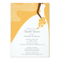 Graceful African American Bride Bridal Shower Invitation