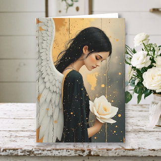 Graceful Angel Peace, Love and Heartfelt Sympathy Card