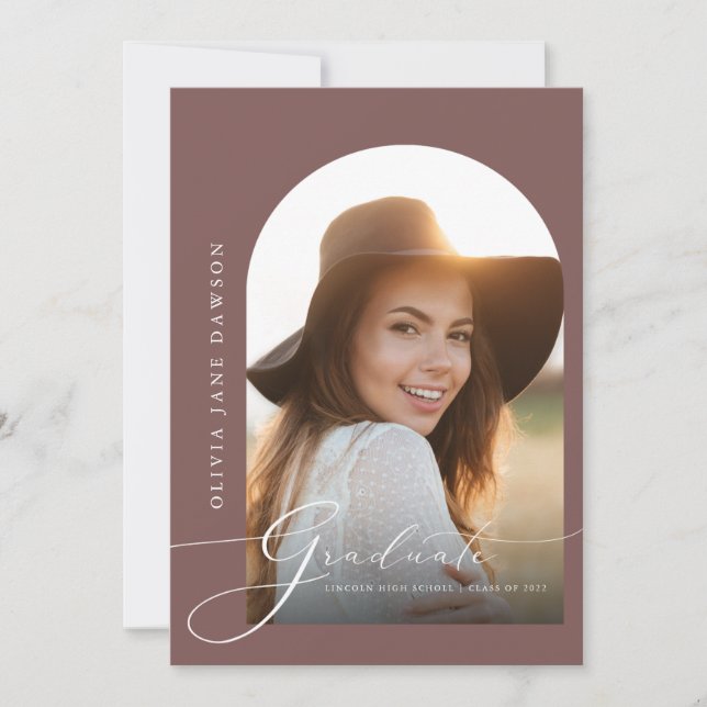 Graceful Arch Graduation Announcement (Front)