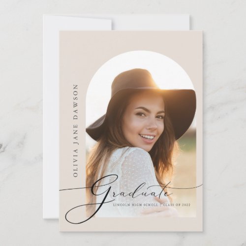 Graceful Arch Graduation Announcement