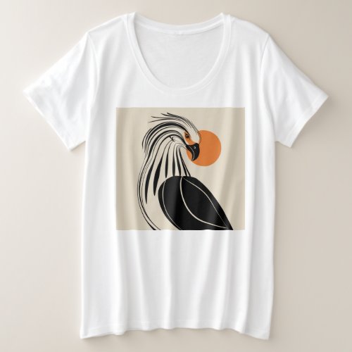 Graceful Avian Elegance Plus Size T_Shirt