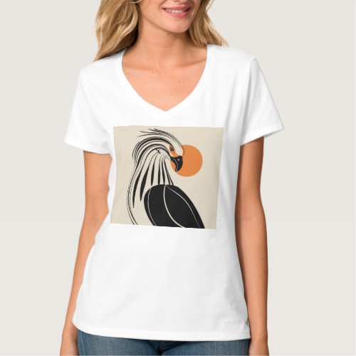 Graceful Avian Elegance T_Shirt