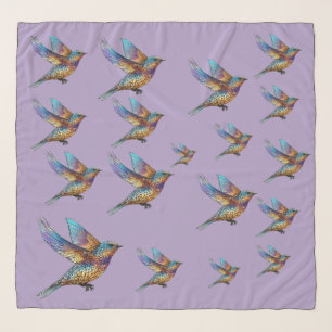 "Graceful Aviator" Multi-coloured Swift Bird Scarf
