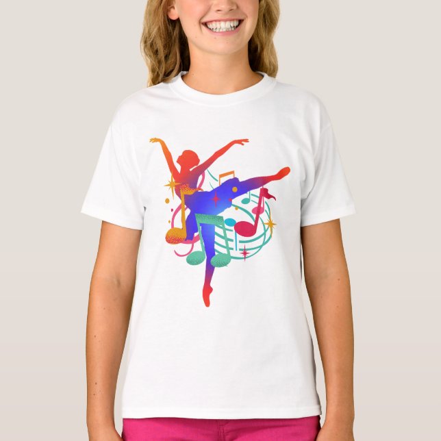 Graceful Ballerina Art – Dance and Expression  T-Shirt (Front)