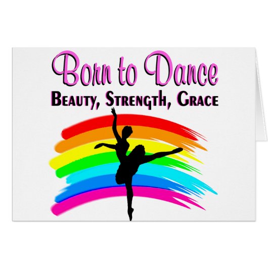 GRACEFUL BALLERINA DESIGN CARDS (Front Horizontal)