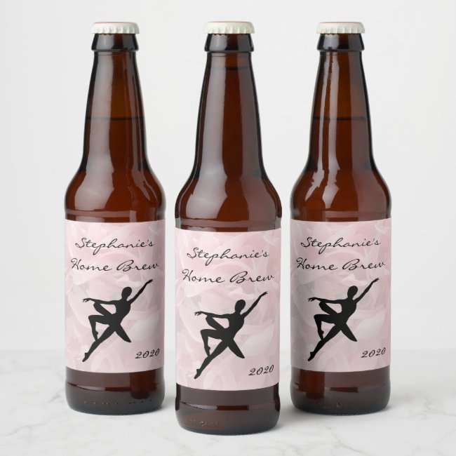 Graceful Ballerina Pink Beer Label