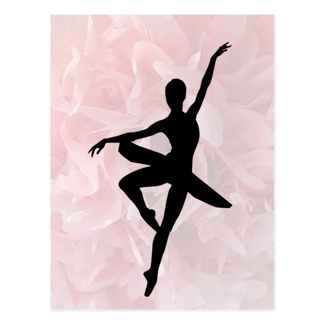 Graceful Ballerina Pink Postcard