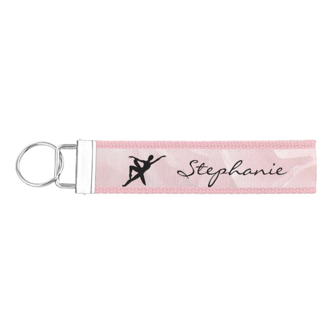 Graceful Ballerina Pink Wrist Keychain