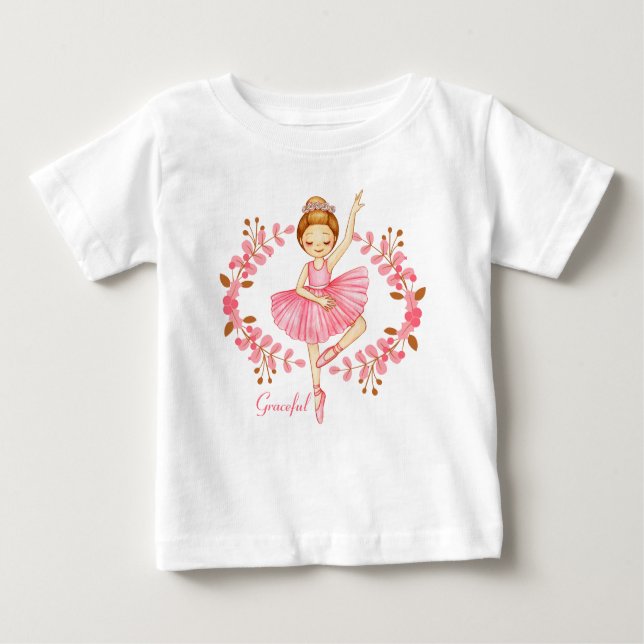 Graceful Ballerina Red-Head T-Shirt (Front)