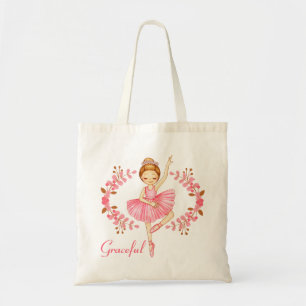 Graceful Ballerina Red-Head Tote Bag