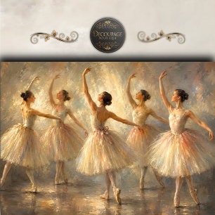 Graceful Ballet Ensemble Decoupage Tissue Paper