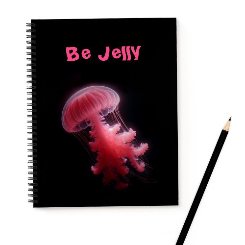 Graceful Be Jelly Pink Jellyfish Notebook