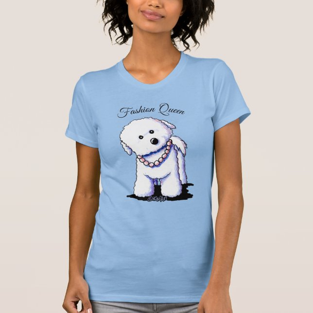 Graceful Bichon In Pearls T-Shirt (Front)