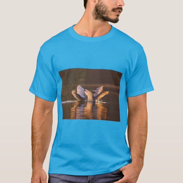 Graceful Birds & Feathered Wings T-Shirt (Front)