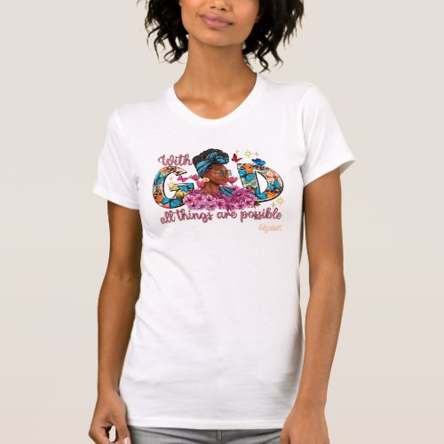 Graceful Black Woman with Spiritual Inspiration T_Shirt