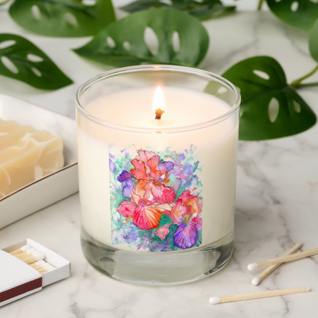 Graceful Blooms – Iris Flowers Mother's Day Poem Scented Candle (Lit)