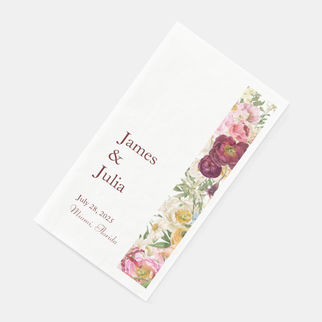 GRACEFUL Blooms Paper Guest Towels (Corner)