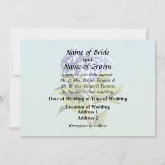 Graceful Blue Hydrangea Invitation