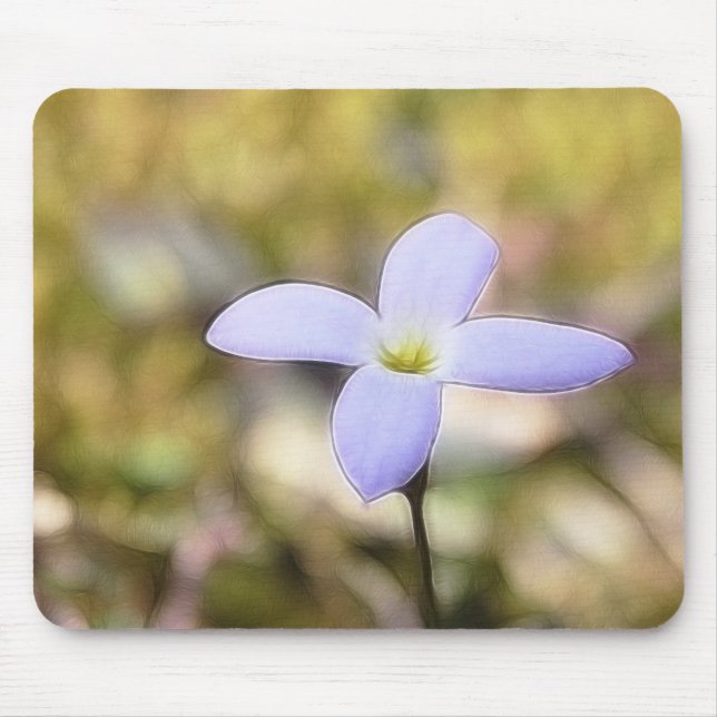 Graceful Bluet Flower Mouse Pad (Front)