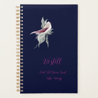 Graceful botanical bird spiral notebook