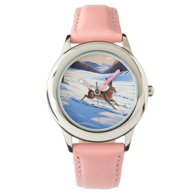 Graceful Bounds of Hare : Full of Winter Joy Watch (Front)