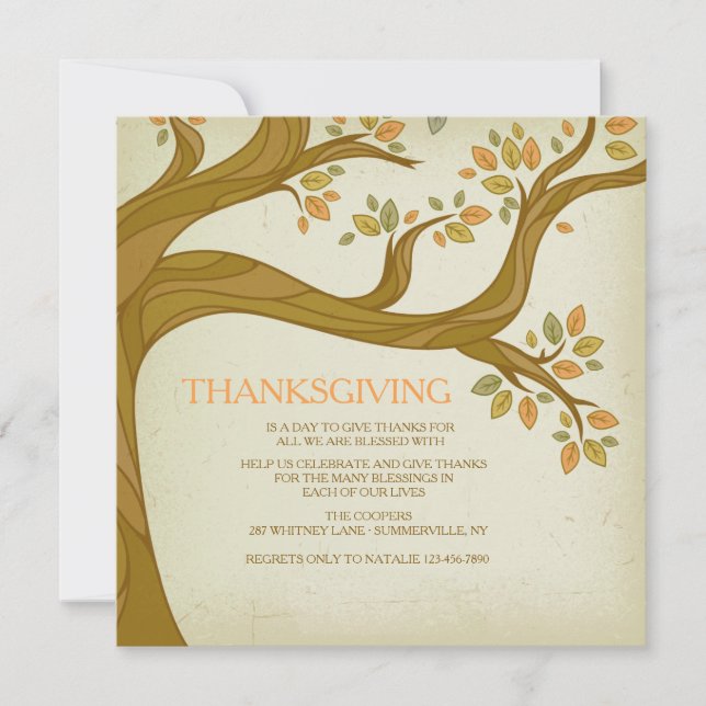 Graceful Branches Fall Invitation (Front)