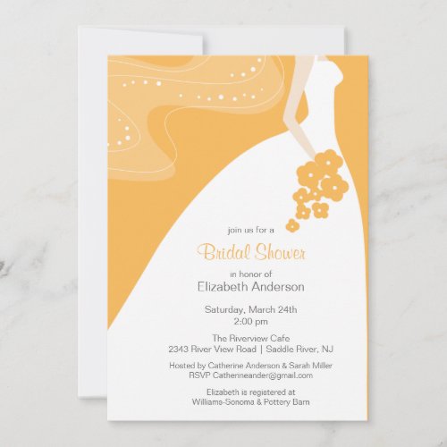 Graceful Bride Bridal Shower Invitation Beeswax