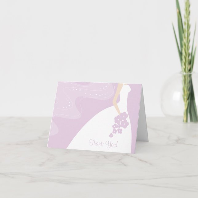 Graceful Bride Thank You Note Card (Front)