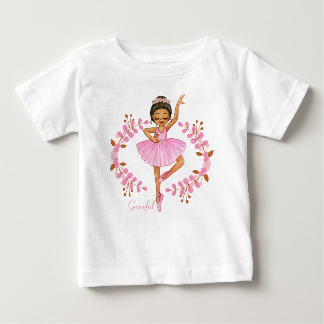 Graceful Brunette Ballerina T-Shirt (Front)