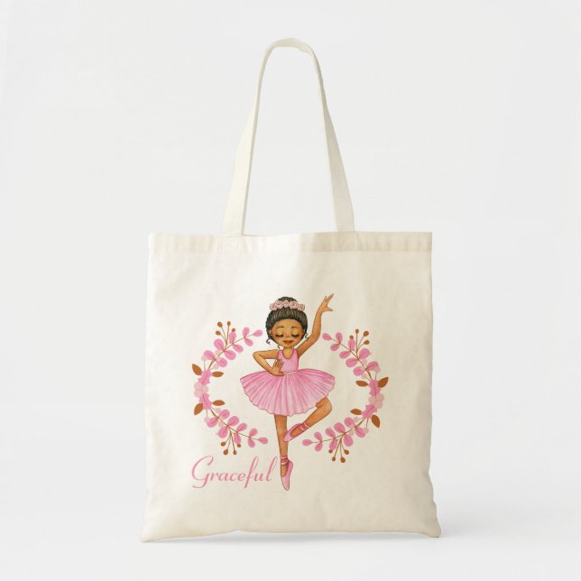 Graceful Brunette Ballerina  Tote Bag (Front)