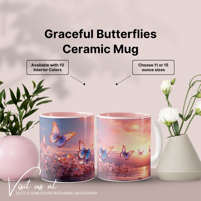 Graceful Butterflies Ceramic Mug (Creator Uploaded)