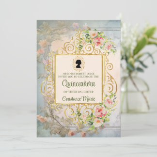 Graceful Chic Regency Era Quinceanera Invitation