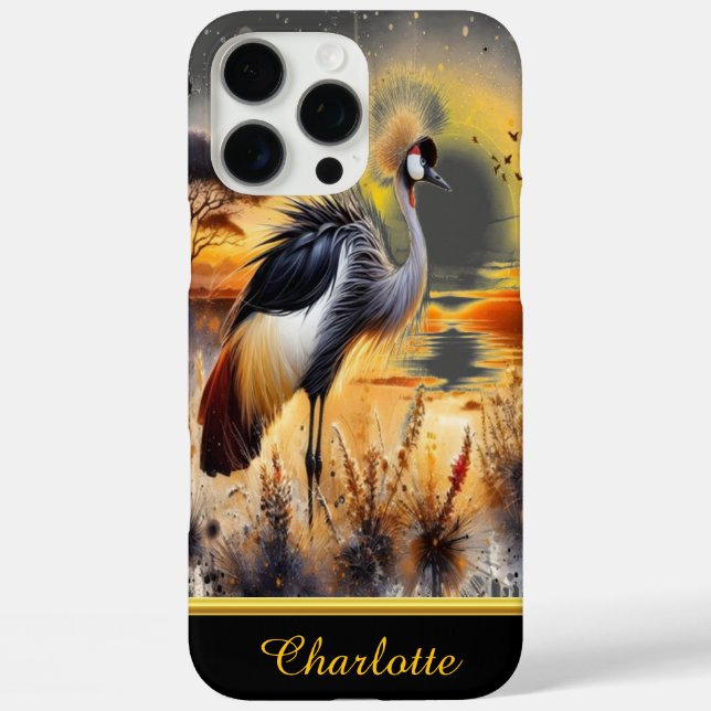 Graceful Crane at Sunset Case-Mate iPhone Case (Back)