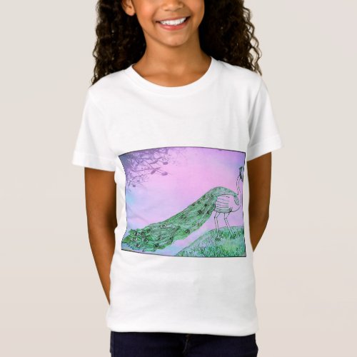 Graceful Dance Majestic Peacock Display T_Shirt