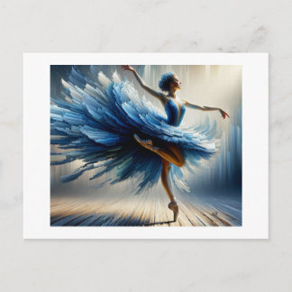 Graceful Dancer in Motion, Postcard