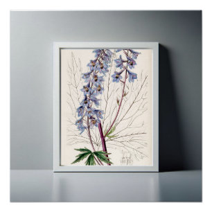 Graceful Delphinium Artwork Home Decor