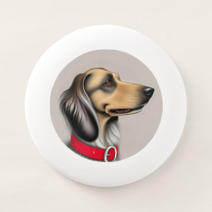 Graceful Dog With Red Collar Posed Sideways Wham-O Frisbee