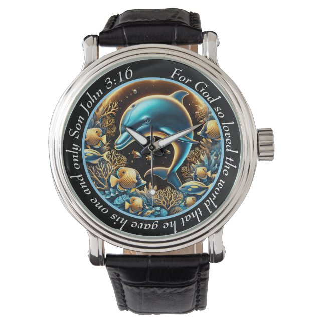 Graceful Dolphin Timepiece Ocean Faith Watch (Front)