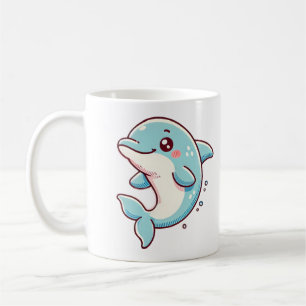 Graceful Dolphin with Ocean Delight Coffee Mug