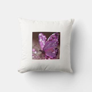 Graceful Dreams The Enchanting Purple Butterfly. Throw Pillow