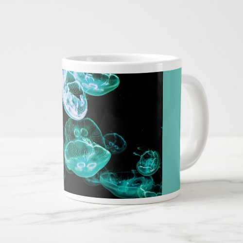 Graceful Drifters The Elegance of Jellyfish Giant Coffee Mug